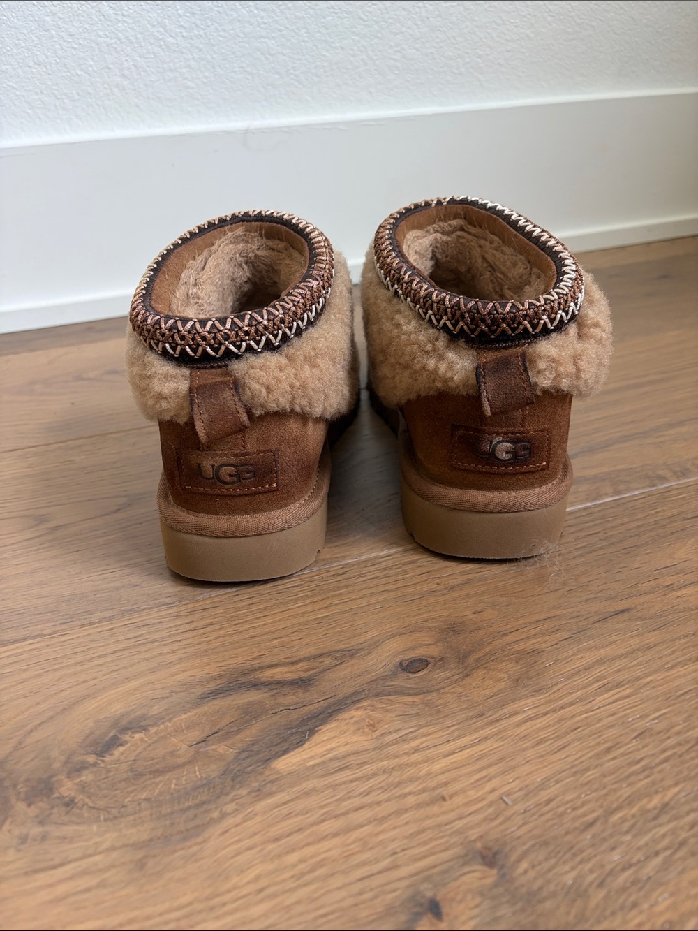 UGG Chestnut Shearling Ankle Cuff Slippers